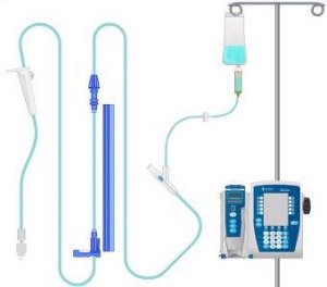 Baxter Primary IV Administration Set Baxter™ Gravity 2 Ports 10 Drops / mL Drip Rate Without Filter 105 Inch Tubing Solution - Case of 48 - ACT5543-CS