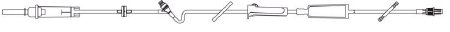 Baxter Primary IV Administration Set Clearlink™ Gravity 1 Port 10 Drops / mL Drip Rate 0.22 Micron Filter 106 Inch Tubing Solution - Case of 48 - ACT8570-CS