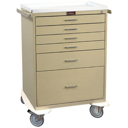 Harloff Treatment Cart Classic Line Steel 41.5 X 22 X 32 Inch Navy Blue Four - 3 Inch, One -6 Inch, One - 12 Inch: 23 X 17 Inch - Each - 6450-EA