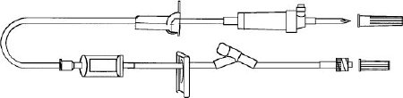 Advanced Medical Systems Primary IV Administration Set Vygon Gravity 1 Port 20 Drops / mL Drip Rate 0.2 Micron Filter 84 Inch Tubing Solution - Case of 50 - AMS-975-1-CS