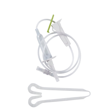 ICU Medical Secondary IV Administration Set Gravity 15 Drops / mL Drip Rate Without Filter 37 Inch Tubing - Case of 50 - SF3258-15H-CS