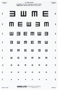 Good-Lite Eye Chart Good-Lite® 10 Foot Distance Acuity Test - Each - 600722-EA