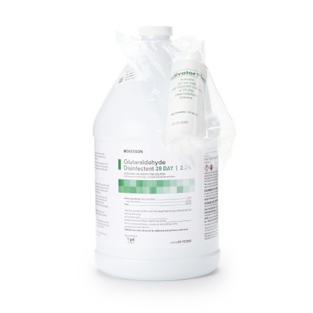 McKesson Glutaraldehyde High-Level Disinfectant McKesson 28 Day Activation Required Liquid 1 gal. Jug Max 28 Day Reuse - GL/1 - 68-102800-GL