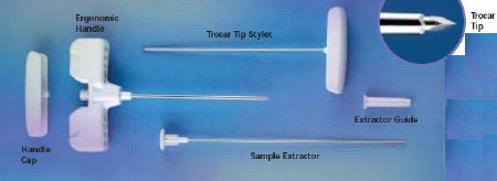 Busse Hospital Disposables Bone Marrow Biopsy / Aspiration Needle 11 Gauge 4 Inch Length Ultra-Sharp Trocar Tip - Case of 10 - 630-CS