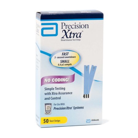 Abbott Blood Glucose Test Strips Precision Xtra® 50 Strips per Pack - Case of 600 - 9972865-CS