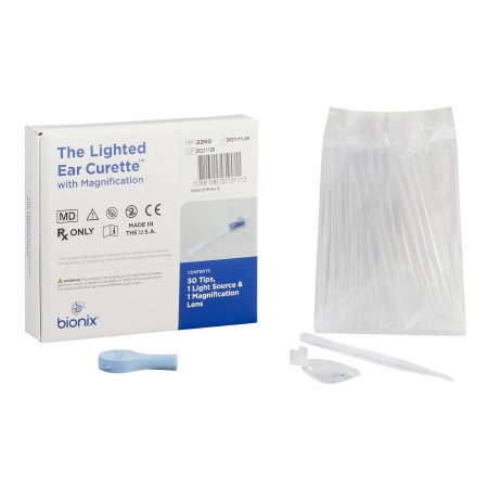 Bionix Ear Curette Pack InfantScoop® Round Handle 2 mm Tip Straight Oval Cup Tip - Box of 50 - 2260-BX