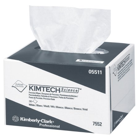 Kimberly Clark Task Wipe Kimtech Science Precision Light Duty White NonSterile 1 Ply Tissue 4-2/5 X 8-2/5 Inch Disposable - Box of 280 - 05511-BX