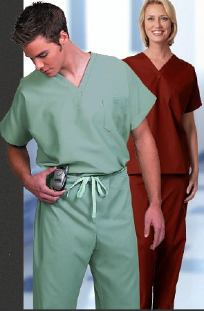 Fashion Seal Uniforms Scrub Shirt Large Burgundy 1 Pocket Short Sleeve Unisex - Each - 78741-L-EA
