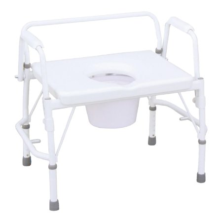 Patterson Medical Supply Commode Chair Fixed Arms Steel Frame 26 Inch Seat Width 700 lbs. Weight Capacity - Each - 555435-EA