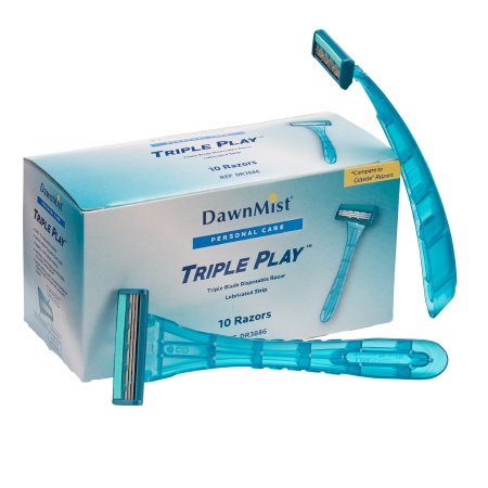 Donovan Industries Razor DawnMist® Triple Play™ Triple Blade Disposable - Box of 10 - DR3886-BX