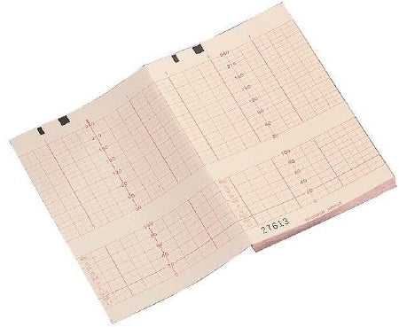 Cardinal Diagnostic Recording Paper Philips Thermal Paper Z-Fold Orange Grid - Case of 40 - 9658-CS
