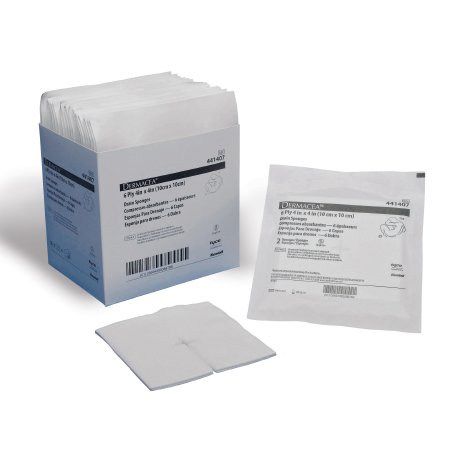 Cardinal Drain Sponge Dermacea™ 4 X 4 Inch Sterile 6-Ply - Case of 300 - 441407-CS