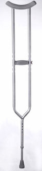 Medline Bariatric Underarm Crutches Aluminum Frame Adult 550 lbs. Weight Capacity Push Button Adjustment - Case of 2 - G60314B-CS