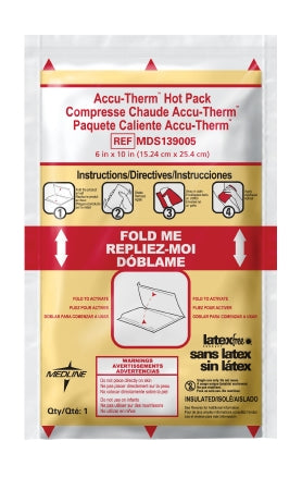 Medline Instant Hot Pack Accu-Therm® General Purpose Nylon / Magnesium Sulfate Anhydrous Disposable - Case of 24 - MDS139005-CS
