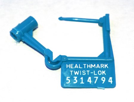 Healthmark Industries Tamper Evident Seal Twist-Loks Numbered Blue Plastic 1 Inch - Pack of 100 - 5224 LB-PK