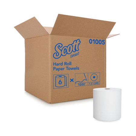 Kimberly Clark Paper Towel Scott® Hardwound Roll 8 Inch X 1000 Foot - Case of 6 - 01005-CS