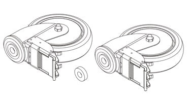 Invacare Caster Assembly - Each - 1110421-EA