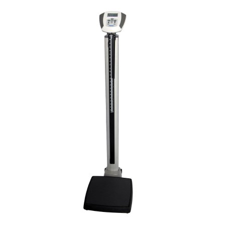 Health O Meter Column Scale with Height Rod Health O Meter® Digital LCD Display 600 lbs./272 kg Capacity Gray AC Adapter / Battery Operated - Each - 597KL-EA