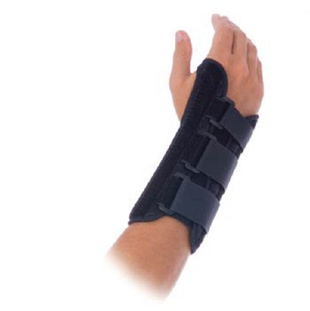 Patterson Medical Supply Wrist Brace Rolyan® Fit Fabric / Spandex / Metal Left Hand Black Small - Each - 929951-EA