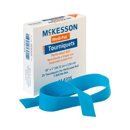 McKesson McKesson Tourniquet Strap 18 Inch Length Rolled and Banded - Box of 25 - 16-6335-BX