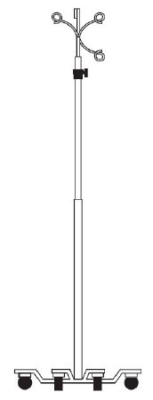 B. Braun IV Stand Piggyback Hook 6 Caster - Each - N7516-EA