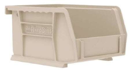 Akro-Mils Storage Bin AkroBins® Stone Plastic 3 X 4-1/8 X 5-3/8 Inch - CT/24 - 30210STONE-CT