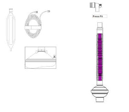 Ambu KingFlex2™ Anesthesia Breathing Circuit Coaxial Tube 72 Inch Tube Single Limb Adult 3 Liter Bag Single Patient Use - Case of 50 - DF375-6121Z-CS