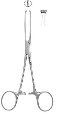 Integra Lifesciences Tissue Forceps MeisterHand® Allis 10 Inch Length Surgical Grade German Stainless Steel NonSterile Ratchet Lock Finger Ring Handle Straight 5 X 6 Teeth - Each - MH16-12-EA