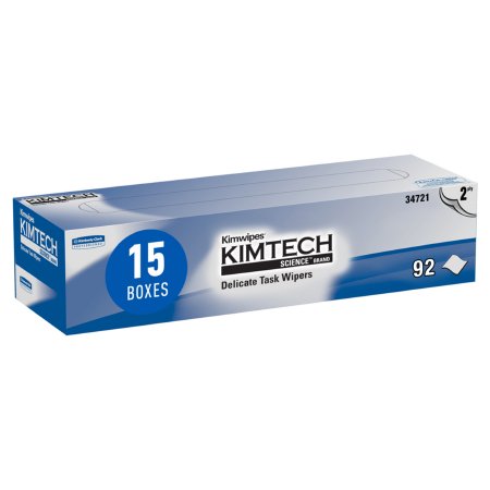 Kimberly Clark Delicate Task Wipe Kimtech Science Kimwipes Light Duty White NonSterile 2 Ply Tissue 14-7/10 X 16-3/5 Inch Disposable - Box of 1 - 34721-BX