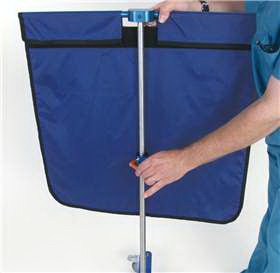 Alimed Rolling Radiation Shield 23-1/2 X 24 Inch, Royal Blue, Aluminum, Steel - Each - 2970013575-EA