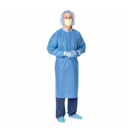 Cardinal Protective Procedure Gown X-Large Blue NonSterile Not Rated Disposable - Case of 6 - 3201PG-CS