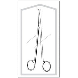 Sklar Dissecting Scissors Econo™ Metzenbaum 7 Inch Length Floor Grade Stainless Steel Sterile Finger Ring Handle Curved Blunt Tip / Blunt Tip - Box of 25 - 96-2682-BX