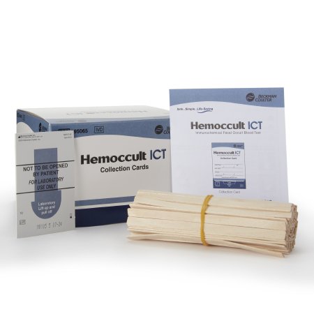 Hemocue Cancer Screening Patient Sample Collection and Screening Kit Hemoccult® ICT Colorectal Cancer Screening Fecal Occult Blood Test (iFOB or FIT) Stool Sample 100 Cards CLIA Waived - Case of 1000 - 395065A-CS