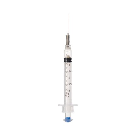 Retractable Technologies Safety Hypodermic Syringe with Needle VanishPoint® 3 mL 1-1/2 Inch 23 Gauge Retractable Safety Needle Regular Wall - Box of 100 - 10321-BX