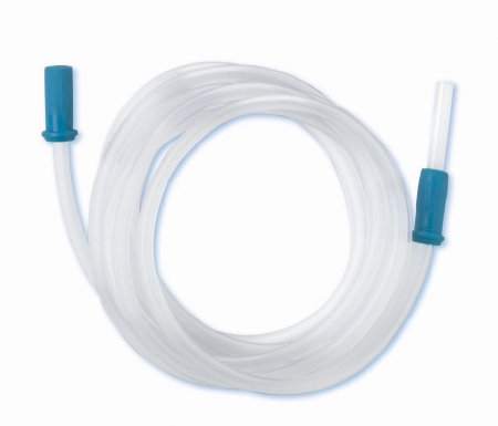 Medline Suction Connector Tubing 12 Foot Length 0.188 Inch I.D. Sterile Universal Female Connector Clear Bubble OT Surface PVC - Case of 20 - DYND50223-CS