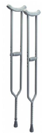 Graham-Field Bariatric Underarm Crutches Steel Frame Tall Adult 600 lbs. Weight Capacity Push Button / Wing Nut Adjustment - Case of 1 - 3615A-CS