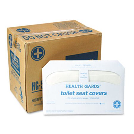 Hospeco® Health Gards Toilet Seat Covers, 14.25 x 16.5, White, 250 Covers/Pack, 20 Packs/Carton - CT/1 - HOS-HG5000CT-CT