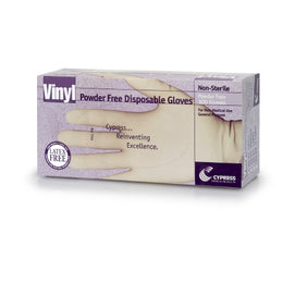 McKesson Medical Surgical General Purpose Glove Cypress Small Vinyl Translucent Beaded Cuff NonSterile - Box of 1 - 25-63-BX