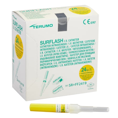 Terumo Medical Peripheral IV Catheter SurFlash® 24 Gauge 0.75 Inch Without Safety - Each - SR*FF2419-EA