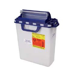 BD Pharmaceutical Waste Container Recykleen™ White Base 16.6 H X 10.7 W X 6 D Inch Horizontal Entry 3 Gallon - Case of 10 - 305622-CS