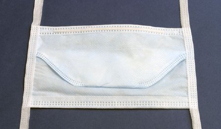 Cardinal Surgical Mask Cardinal Health™ Duckbill Tie Closure One Size Fits Most Blue NonSterile ASTM Level 1 Adult - Box of 50 - AT51035-BX