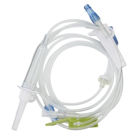ICU Medical Primary IV Administration Set LifeShield® Gravity 3 Ports 15 Drops / mL Drip Rate Without Filter 100 Inch Tubing Solution - Each - 1266428-EA