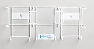 Dukal Glove Box Holder Countertips™ Horizontal or Vertical Mounted 3-Box Capacity White 7-1/2 X 17 Inch Coated Wire - Each - 4063-EA