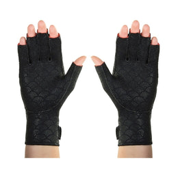 Patterson Medical Supply Arthritis Gloves Thermoskin® Open Finger Medium Over-the-Wrist Length Hand Specific Pair Fabric / Trioxon - Pair - 929334-PR