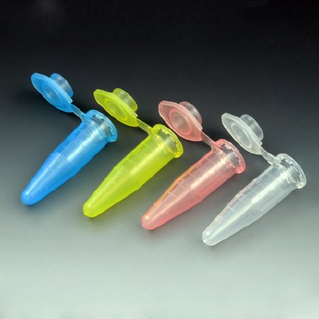 Globe Scientific Microcentrifuge Tube Conical Bottom Plain 1.5 mL Without Color Coding Snap Cap Polypropylene Tube - Case of 1000 - 111558-CS