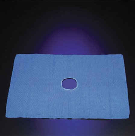 DeRoyal O.R. Towel with Fenestration DeRoyal® 17 W X 27 L Inch Blue Sterile - Case of 50 - 32-082-CS