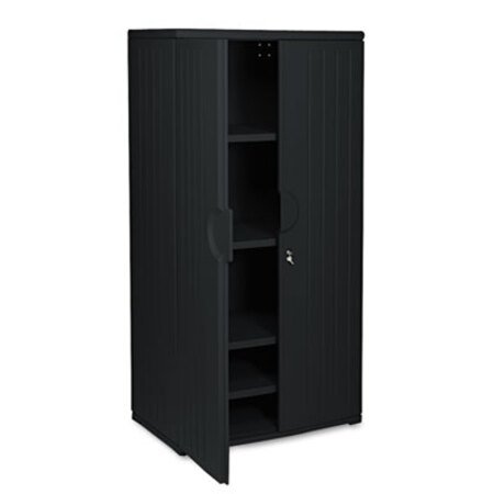 Iceberg Rough n Ready Storage Cabinet, Four-Shelf, 36w x 22d x 72h, Black - Each - ICE-92571-EA