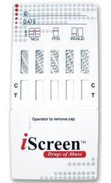 Abbott Rapid Dx North America LLC Drugs of Abuse Test Kit iScreen® COC, mAMP/MET, OPI, PCP, THC 25 Tests CLIA Non-Waived - Box of 25 - IS5MP-BX