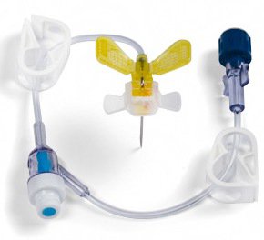 BD Huber Infusion Set MiniLoc™ 22 Gauge 3/4 Inch 8 Inch Tubing Y-Site Injection Port - Case of 20 - 0682234-CS