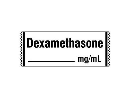 Shamrock Scientific Drug Label Shamrock Anesthesia Label DEXAMETHESONE _____ mg / mL White 1/2 X 1 Inch - Roll of 1 - SA-3228-RL